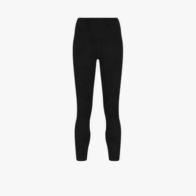 Shop Girlfriend Collective Pocket High-rise 7/8 Leggings In Black