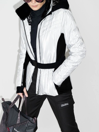 Shop Colmar Moonlight Shadow Hooded Ski Jacket In Silver