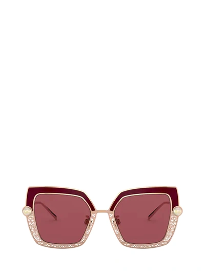 Shop Dolce & Gabbana Dg2251h Bordeaux Sunglasses In 133369