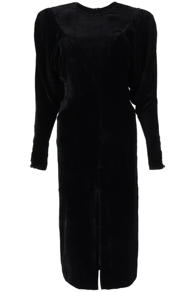 Shop Isabel Marant Geniasi I Velvet Dress In Black (black)
