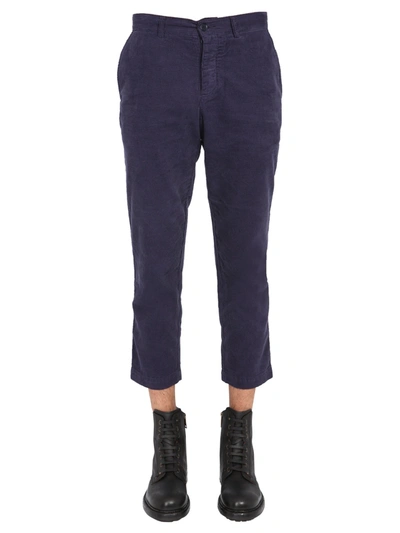 Shop Ymc You Must Create Velvet Pants In Blu