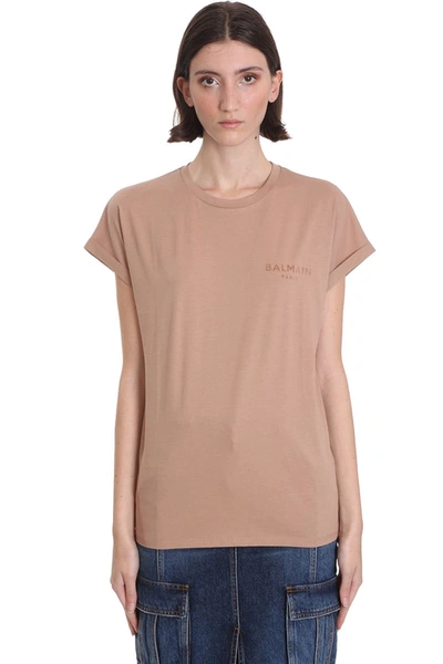 Shop Balmain T-shirt In Powder Cotton