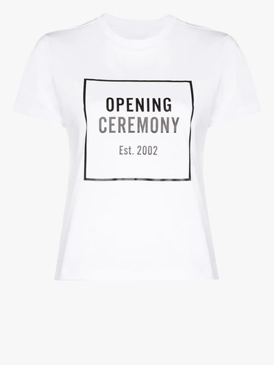 Shop Opening Ceremony T-shirt Mit Logo-print In Weiss