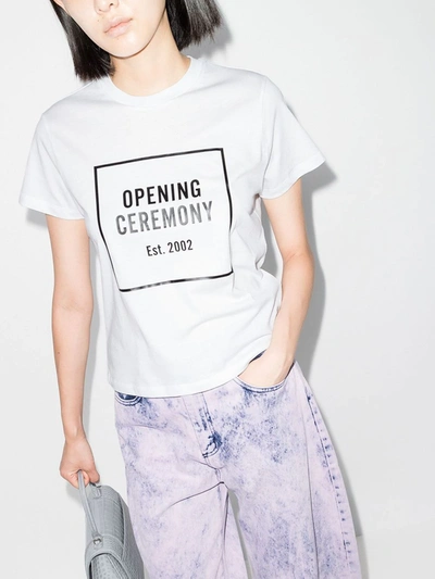Shop Opening Ceremony T-shirt Mit Logo-print In Weiss