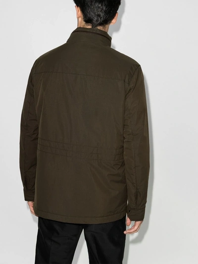 Shop Ermenegildo Zegna High-neck Padded Jacket In Green