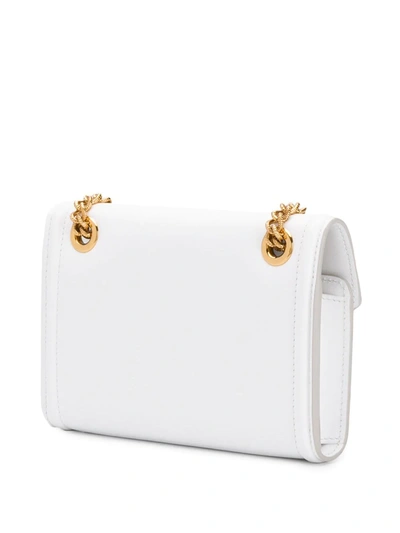 Shop Dolce & Gabbana Mini Devotion Calf Leather Shoulder Bag In White