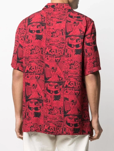 Shop Ksubi Comic-print Shirt In Red