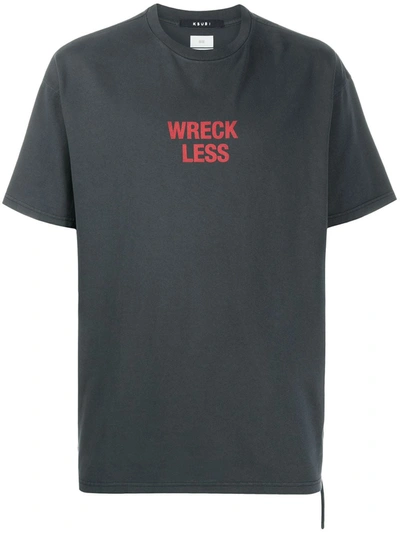 Shop Ksubi Wreck Less Print T-shirt In Black