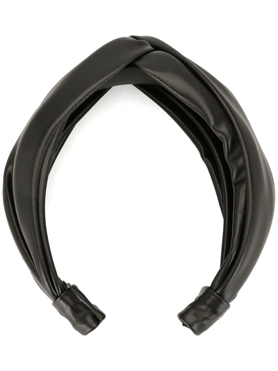 Shop Jennifer Behr Knot Detail Hairband In Black