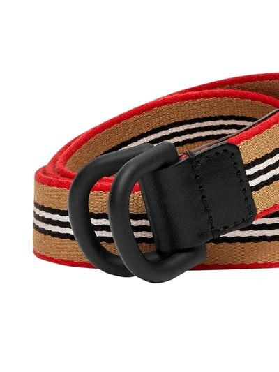 Shop Burberry Icon Stripe Print Belt In Neutrals