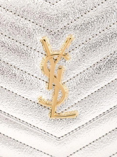 Shop Saint Laurent 'monogram' Satchel - White
