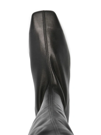 Shop Low Classic Slip-on Thigh-high Boots In Black