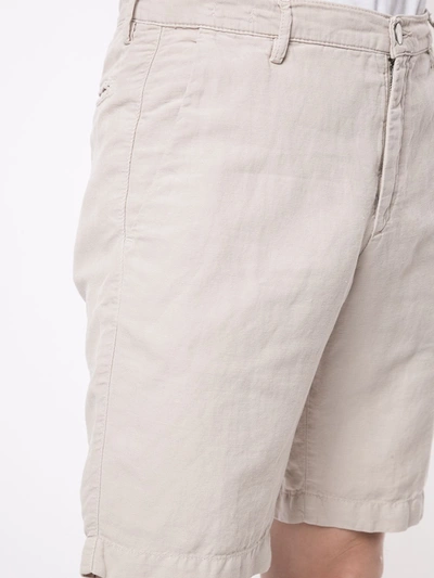 Shop Massimo Alba Vela Linen-cotton Blend Shorts In Brown