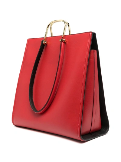 Shop Alexander Mcqueen The Tall Story Tote Bag In Red