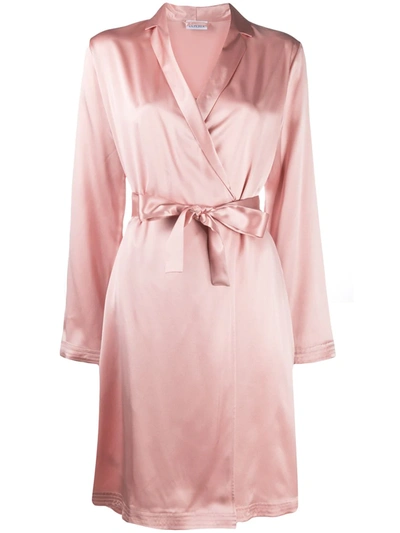 Shop La Perla Tie-waist Robe In Pink