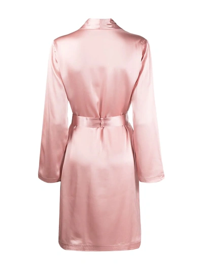 Shop La Perla Tie-waist Robe In Pink