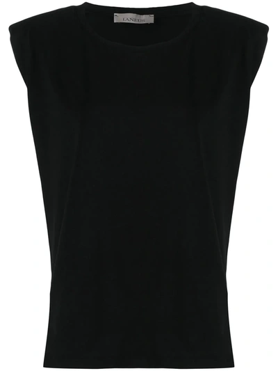 Shop Laneus Sleeveless T-shirt In Black