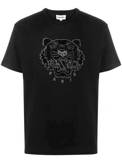 Shop Kenzo Tiger Motif T-shirt In Black