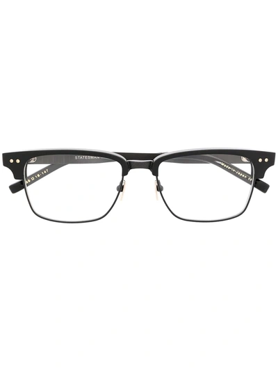 Shop Dita Eyewear Rectangle-frame Glasses In Black