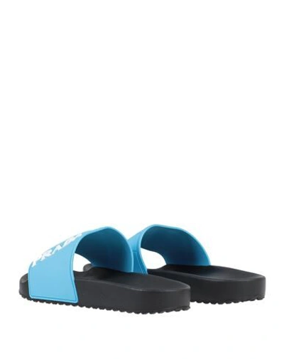 Shop Prada Sandals In Sky Blue