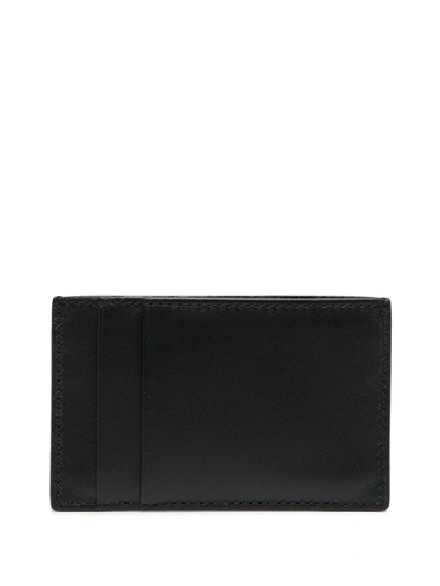 Shop Alexander Mcqueen Leather Credit Card Case In Black