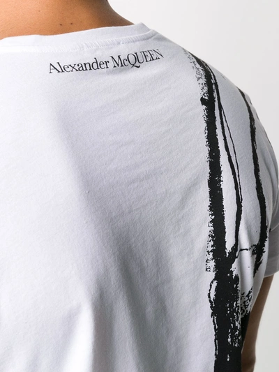 Shop Alexander Mcqueen Skull Print Cotton T-shirt In White