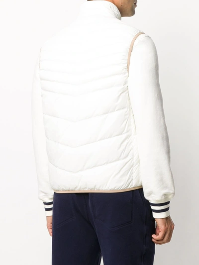 Shop Brunello Cucinelli Nulon Padded Gilet Jacket In White