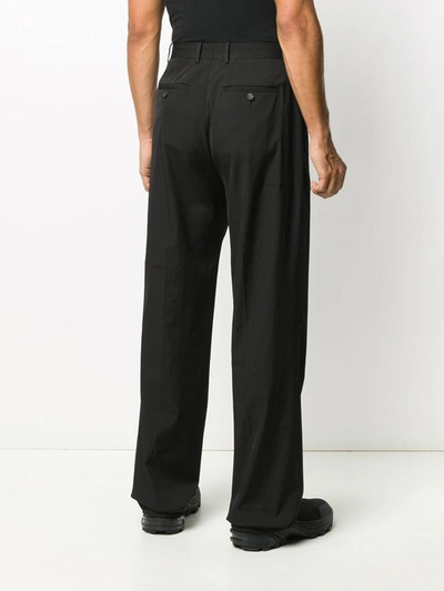 Shop Off-white Wool Logo Patch Trousers