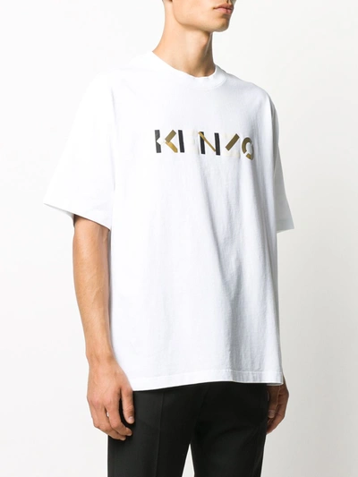 Shop Kenzo Cotton Logo Print T-shirt In White