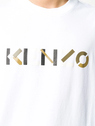 Shop Kenzo Cotton Logo Print T-shirt In White