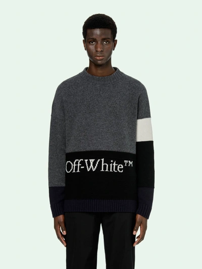 Shop Off-white Logo Wool Sweater In Black