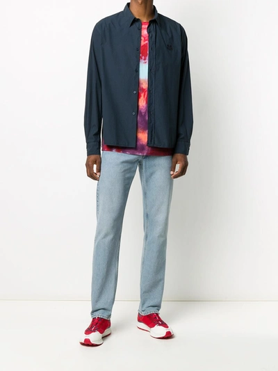 Shop Kenzo Cotton Classic Shirt In Blue