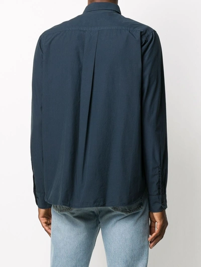 Shop Kenzo Cotton Classic Shirt In Blue