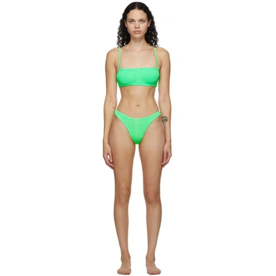 Shop Hunza G Green Gigi Bikini In Lime