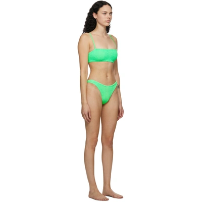 Shop Hunza G Green Gigi Bikini In Lime