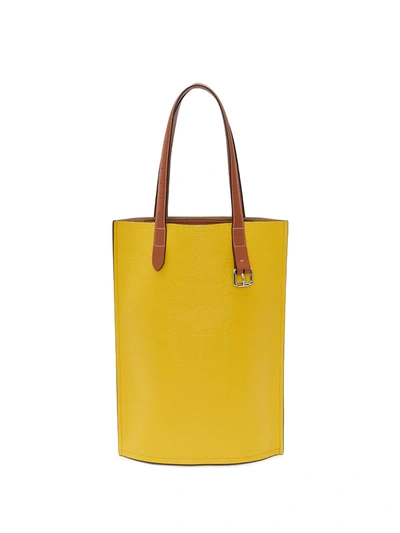 Shop Jw Anderson Contrast Panel Belt Tote In Yellow