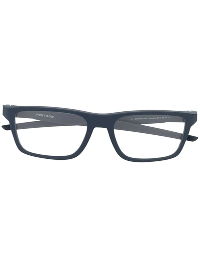 Shop Oakley Matte Square-frame Glasses In Blue