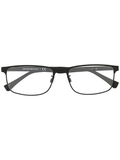 Shop Emporio Armani Square Frame Glasses In Black