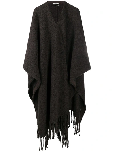 Shop Co Fringe-trimmed Cashmere Cardi-at In Brown