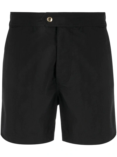 Shop Tom Ford Straight-leg Swim Shorts In Black