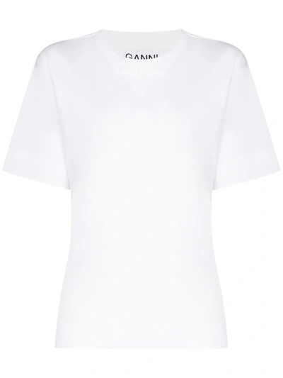 Shop Ganni Short-sleeve T-shirt In White