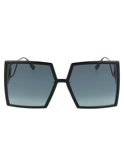 Shop Dior Eyewear 30montaigne Square Frame Oversize Sunglasses In Black