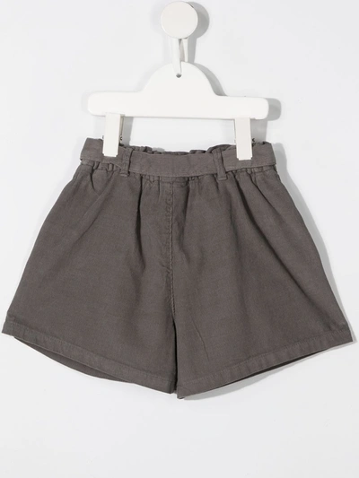 Shop Knot Okemia Self-tie Belted Shorts In Grey