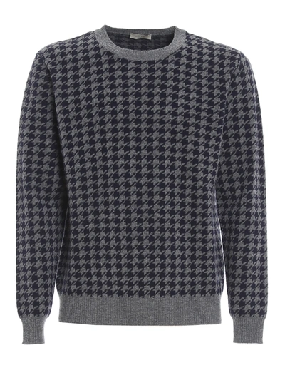 Shop Altea Patterned Jacquard Jumper In Grey