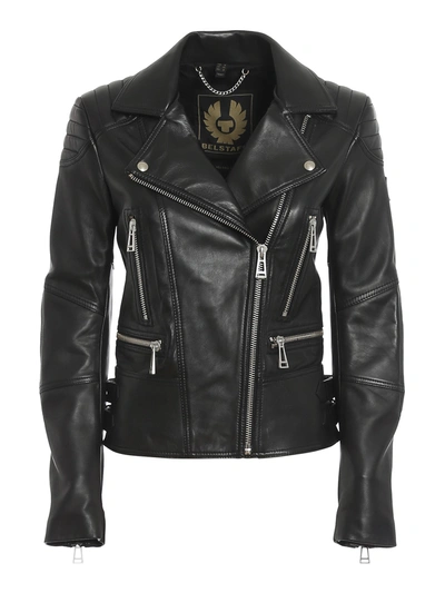 Shop Belstaff Devyn Leather Jacket In Black