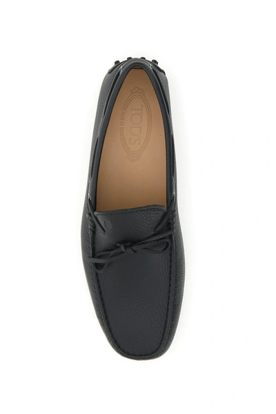 Shop Tod's New Laccetto Gommino Loafers In Nero