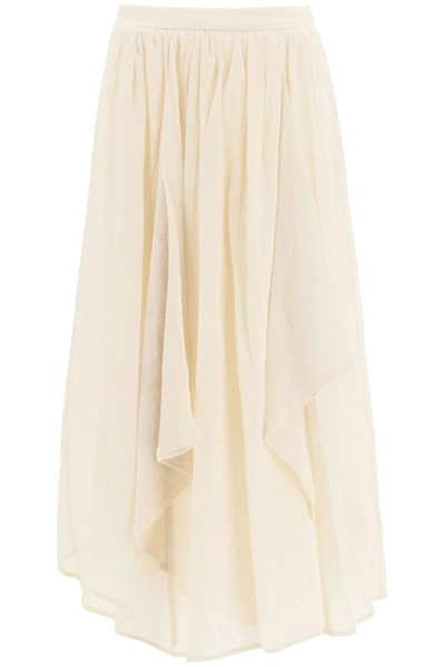 Shop Isabel Marant Darnae Midi Skirt In Ecru (white)