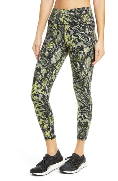 Shop Sweaty Betty Power Pocket Workout Leggings In Citrus Green Snake Print