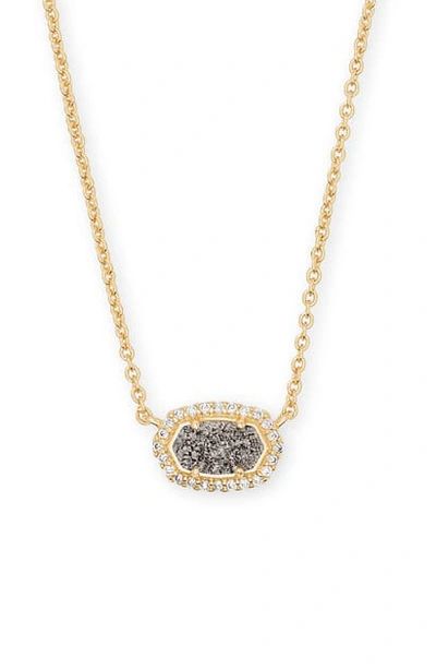 Shop Kendra Scott Chelsea Pendant Necklace In Gold Platinum Drusy Cz