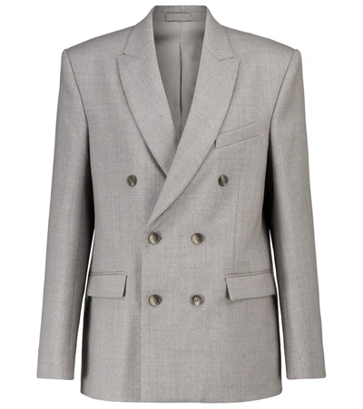 Shop Wardrobe.nyc Release 04 Wool Flannel Blazer In Grey